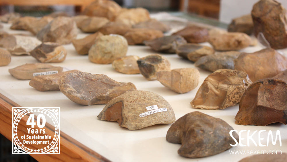 Man-made stones found on SEKEM Fields.