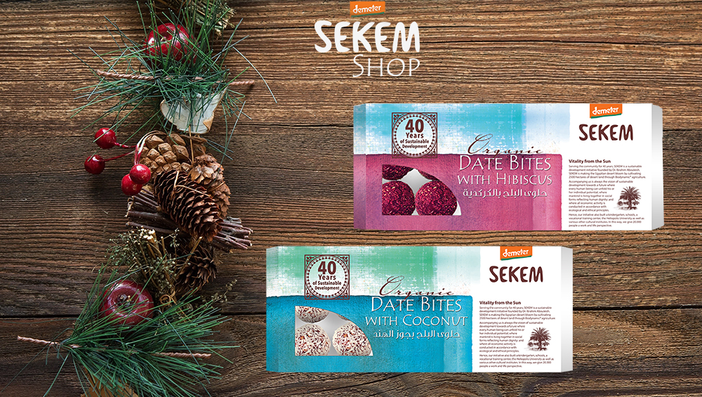 Neues Jahr mit neuen Dattelkonfekten im SEKEM Shop