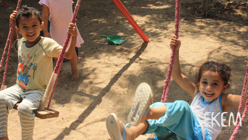 Children playing in the kindergarten