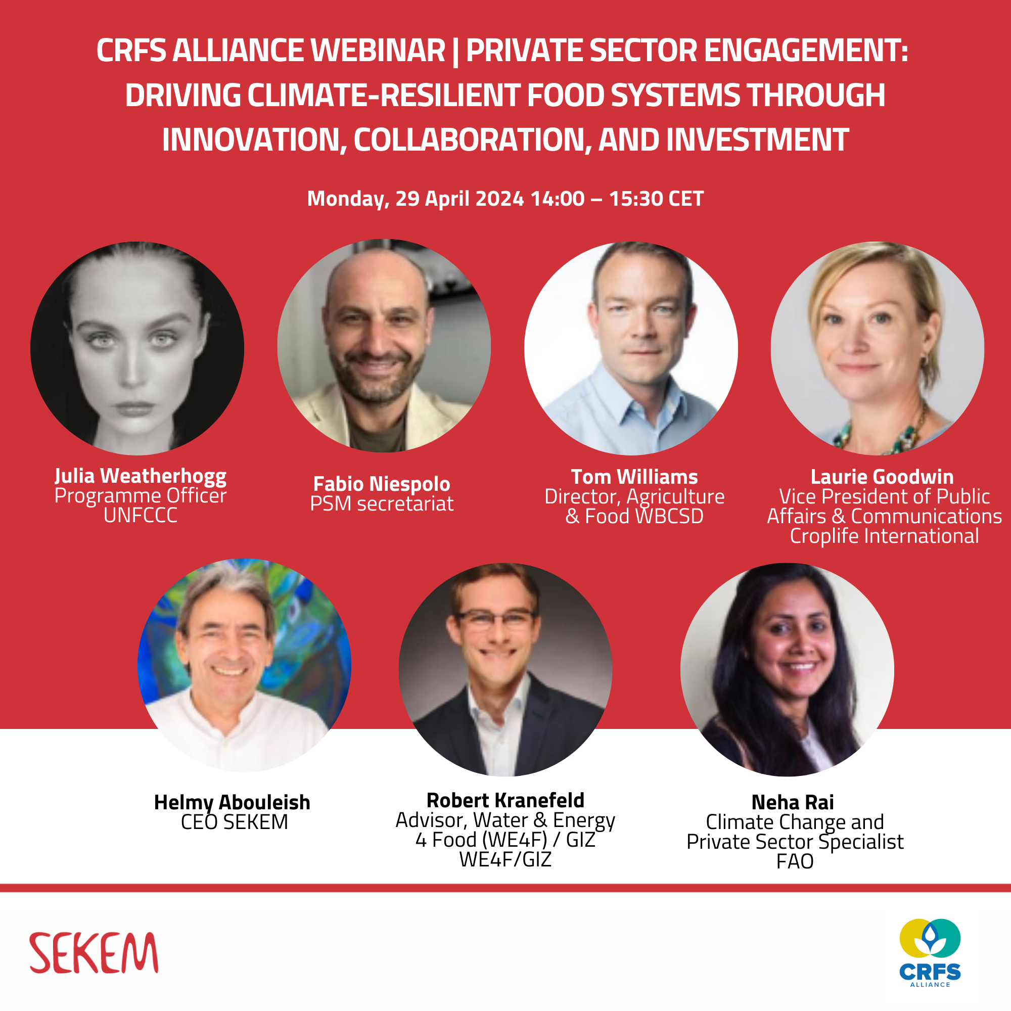 April Highlights: Mr. Helmy Abouleish speaks at the CRFS Alliance webinar on Private Sector Engagement